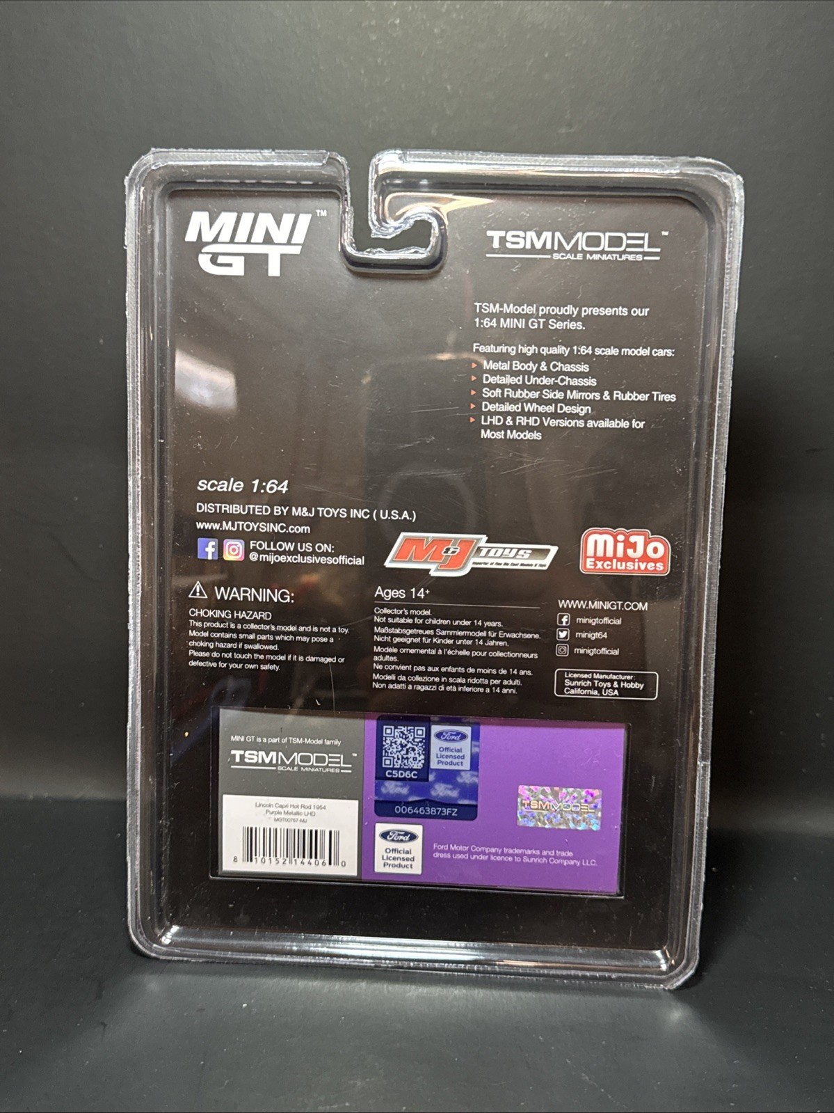 1954 Lincoln Capri Hot Rod – Purple Diecast 1:64 Scale Model – TSM MiniGT
