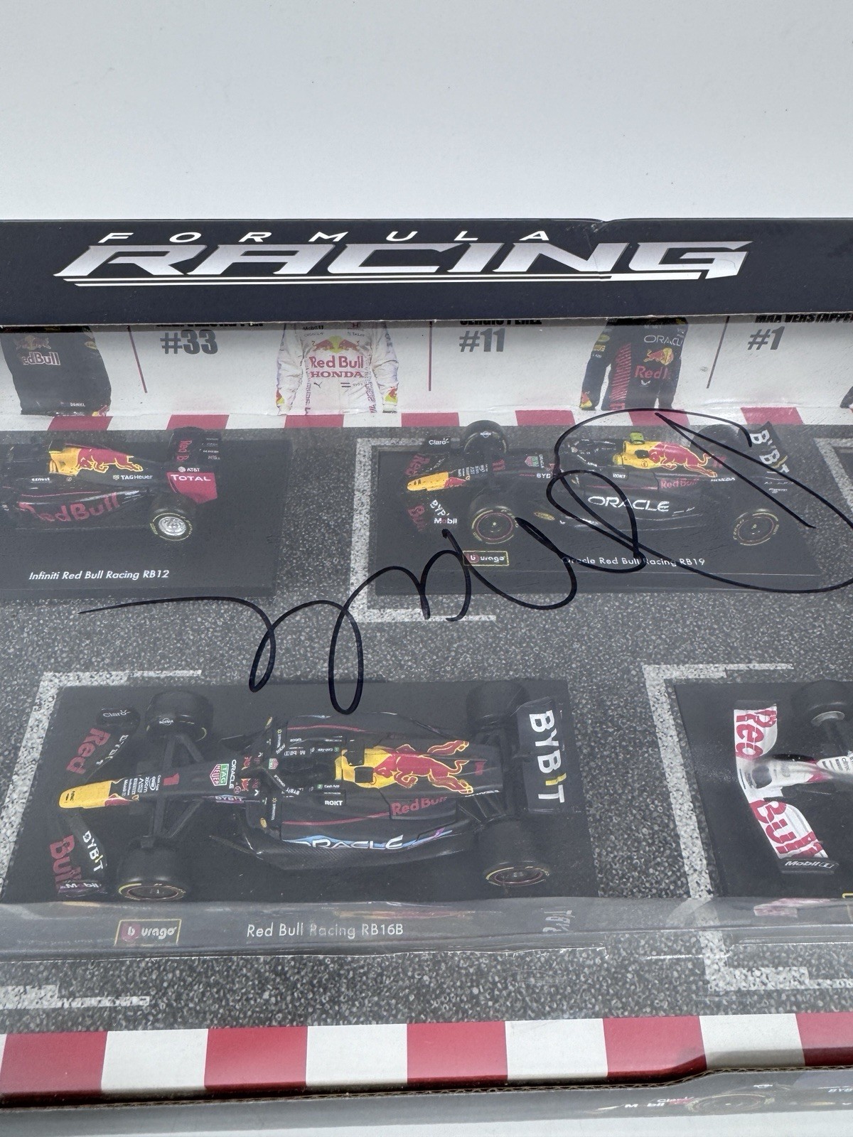 BURAGO FORMULA RACING 1/43 scale red bull F1 cars boxed set NEVER OPENED