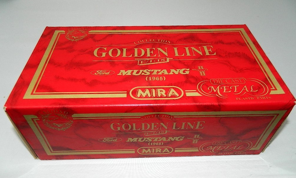 MIRA Golden Line 1965 FORD Mustang Metal Convertible Model Car Model & Box