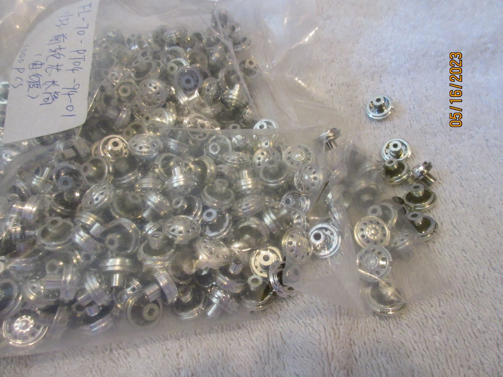 Large Lot Tonkin 1/50 silver CHROME Aluminum color WHEELS Approx 300 pieces NEW