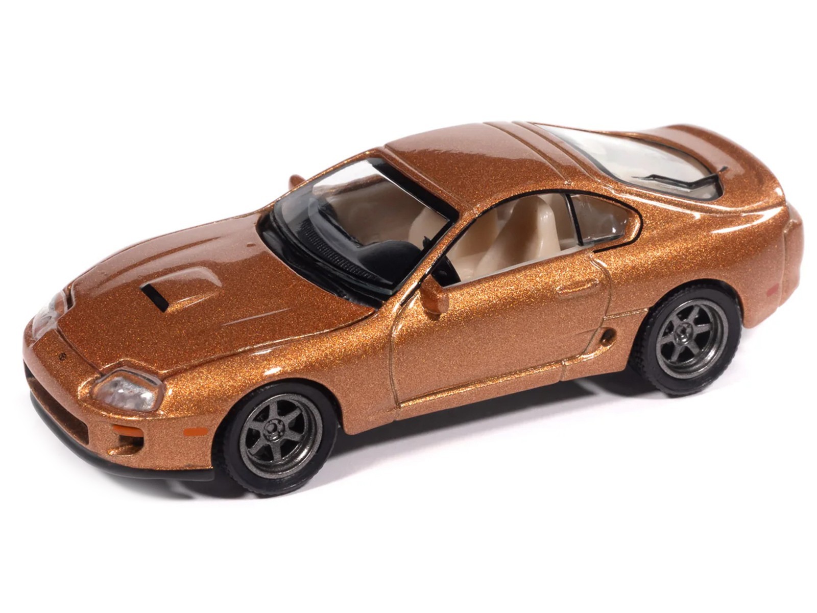1998 TOYOTA SUPRA SEDONA SUNSET BRONZE 1/64 MODEL BY AUTO WORLD 64522-AWSP209 A