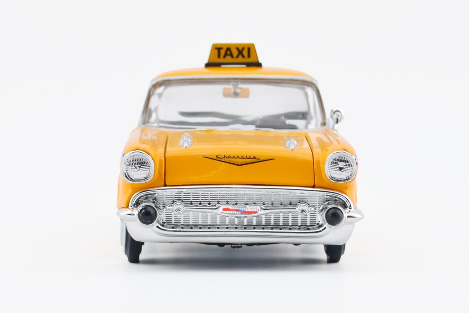 1957 Chevy Bel Air Taxi Diecast Model 1:24 Scale Classic Collectible Car Vehicle