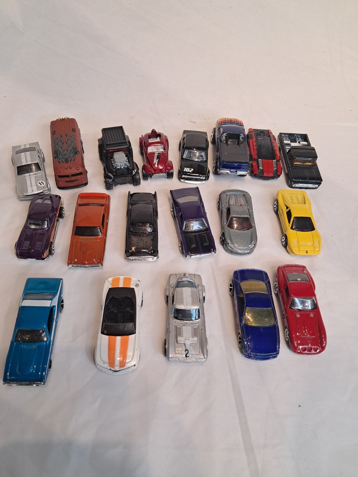 Hot Wheels Loose Cars lot of 19 (2008) incl. ’65 Ford Mustang Fastback
