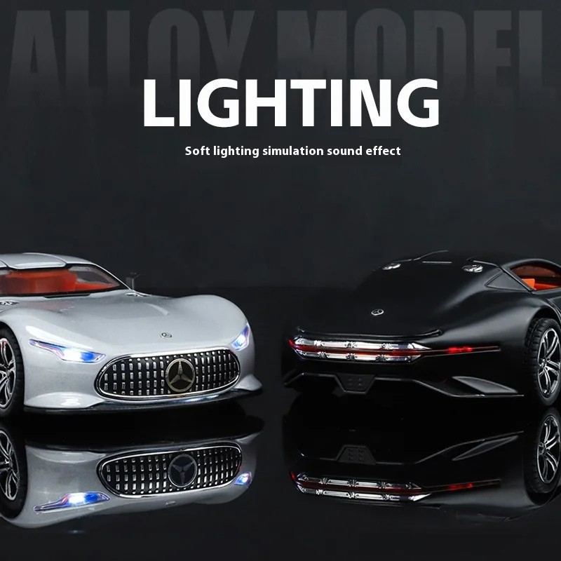 1: 24 Mercedes-Benz AMG alloy model car with sound and light sports car model