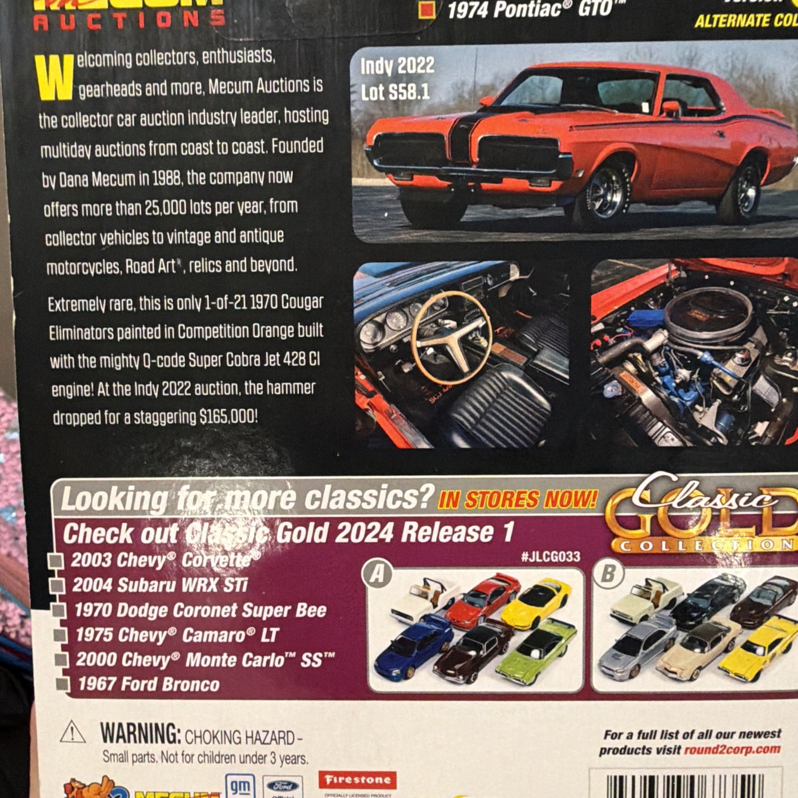 1970🔥Mercury🔥Cougar🔥Eliminator With Tin Storage Mecum Auctions 1/64 Diecast