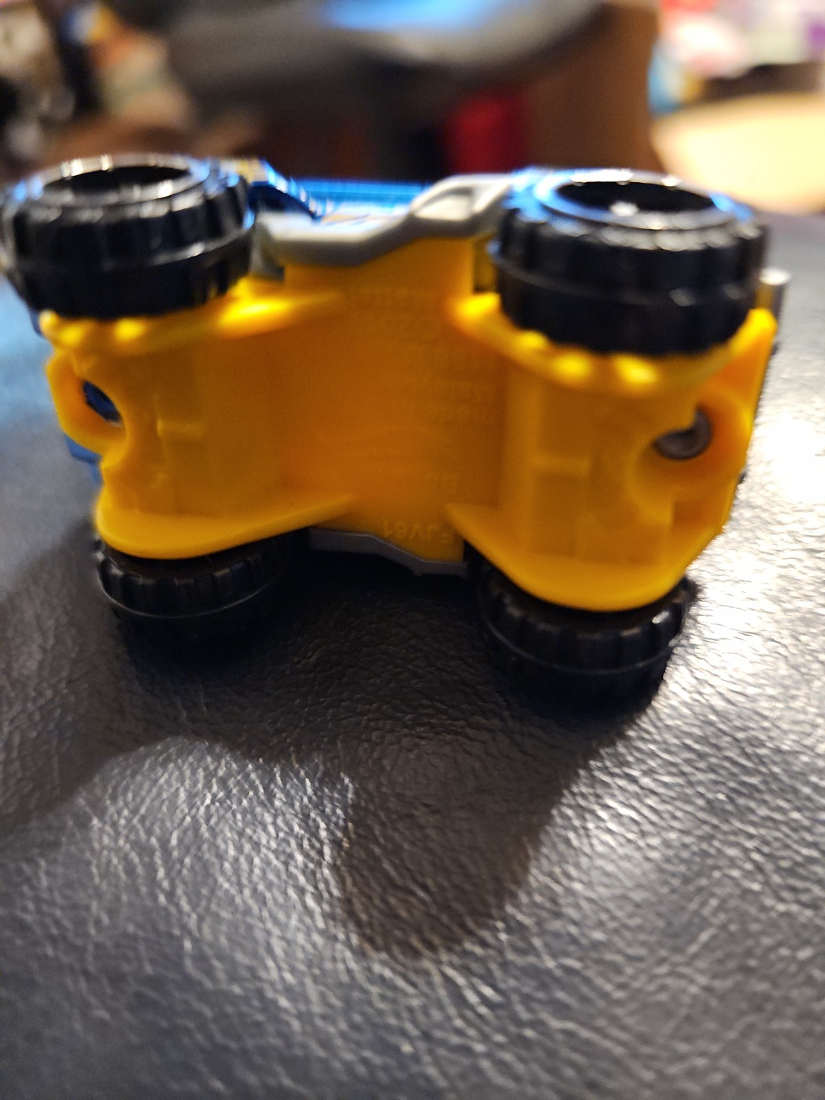 Hot Wheels 2017 Mattel Bugzilla Blue and Yellow Open top Jeep Car