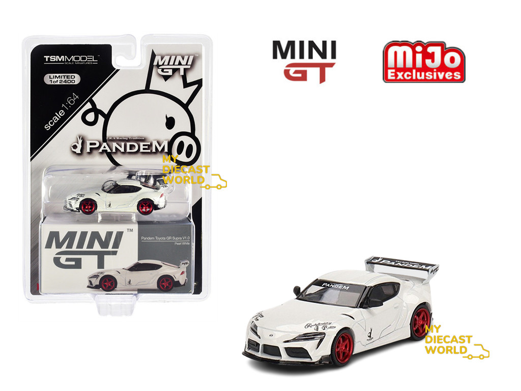 1:64 Mini GT #424 Pandem Toyota GR Supra V1.0 Pearl White MGT00424