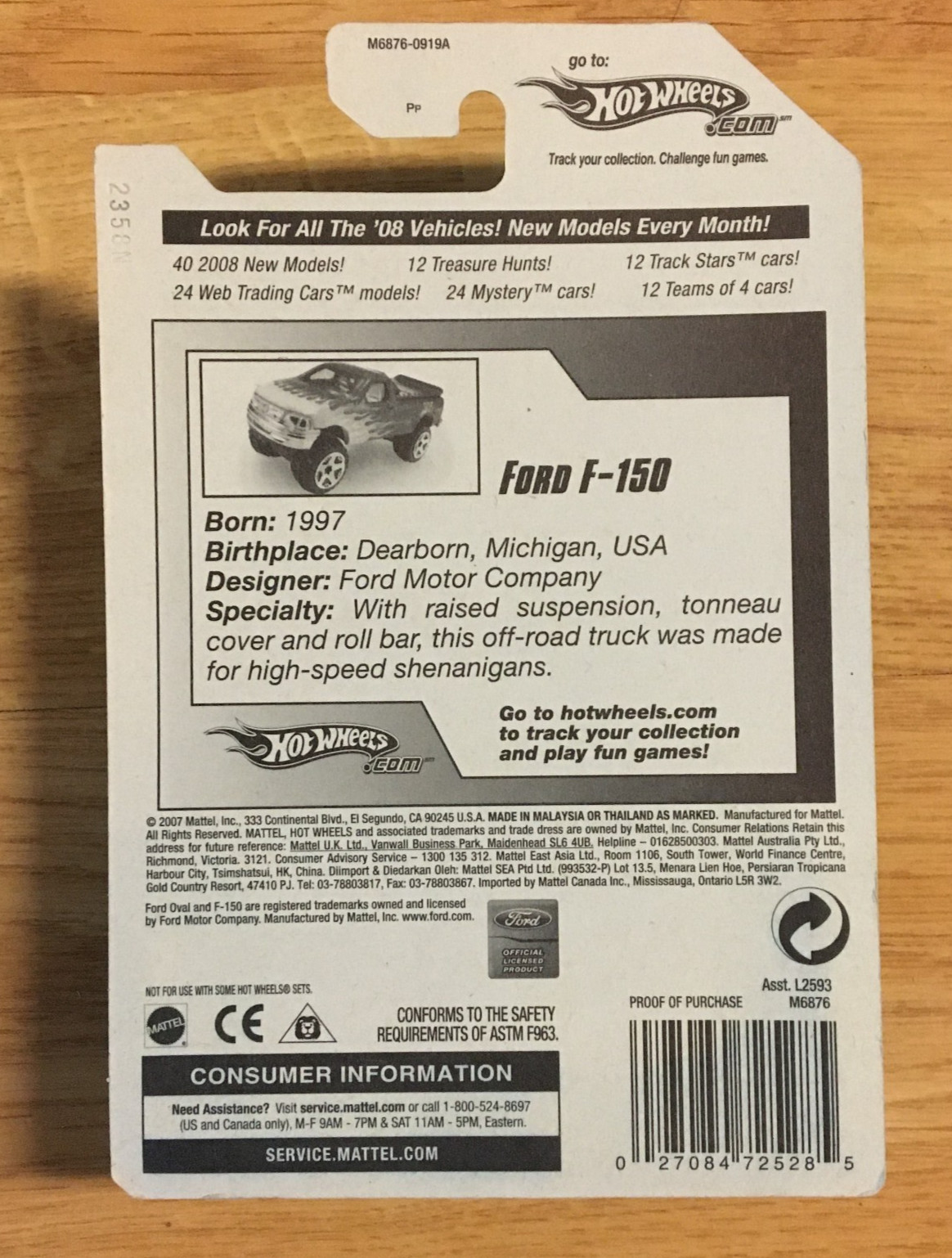 Hot Wheels Team Ford Racing F-150 Pickup CUSTOM Super Real Riders Wheel Swap