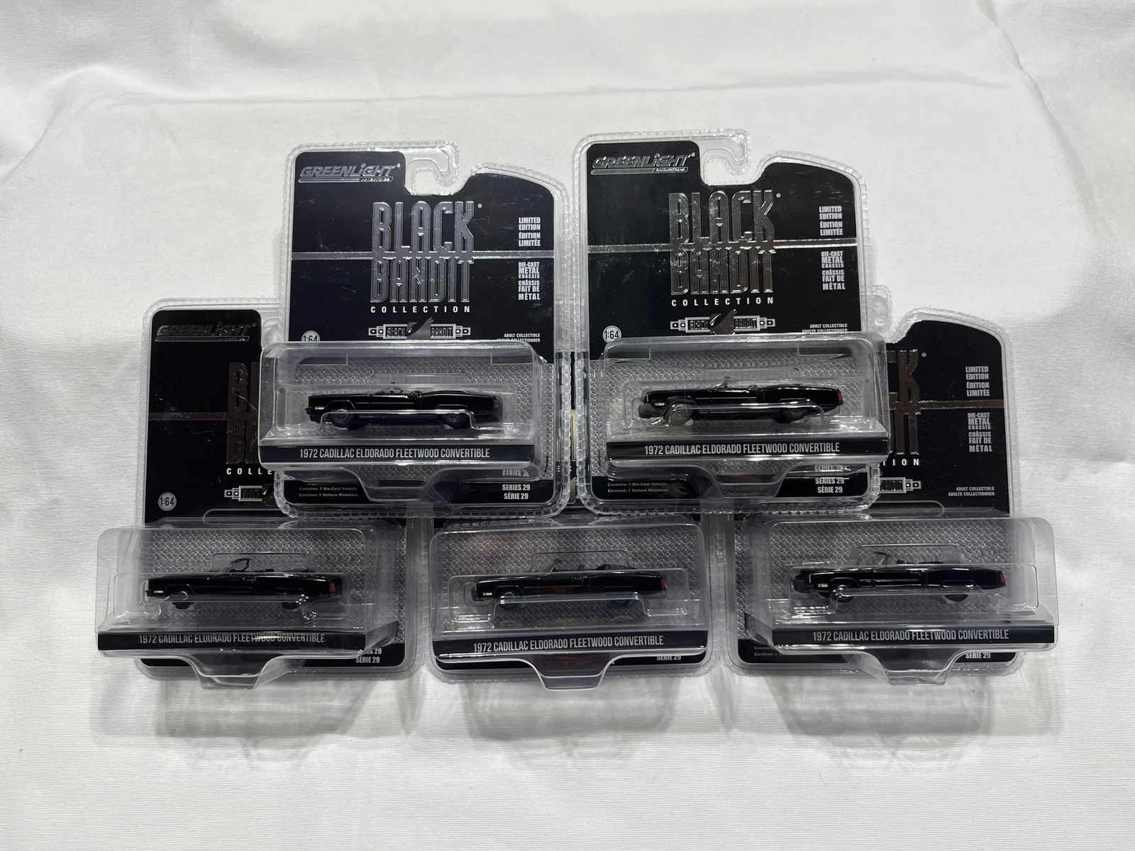# 01231 – 1:64 GL Cadillac Black Bandit 1972 Convertible Lot – 5 Pcs.