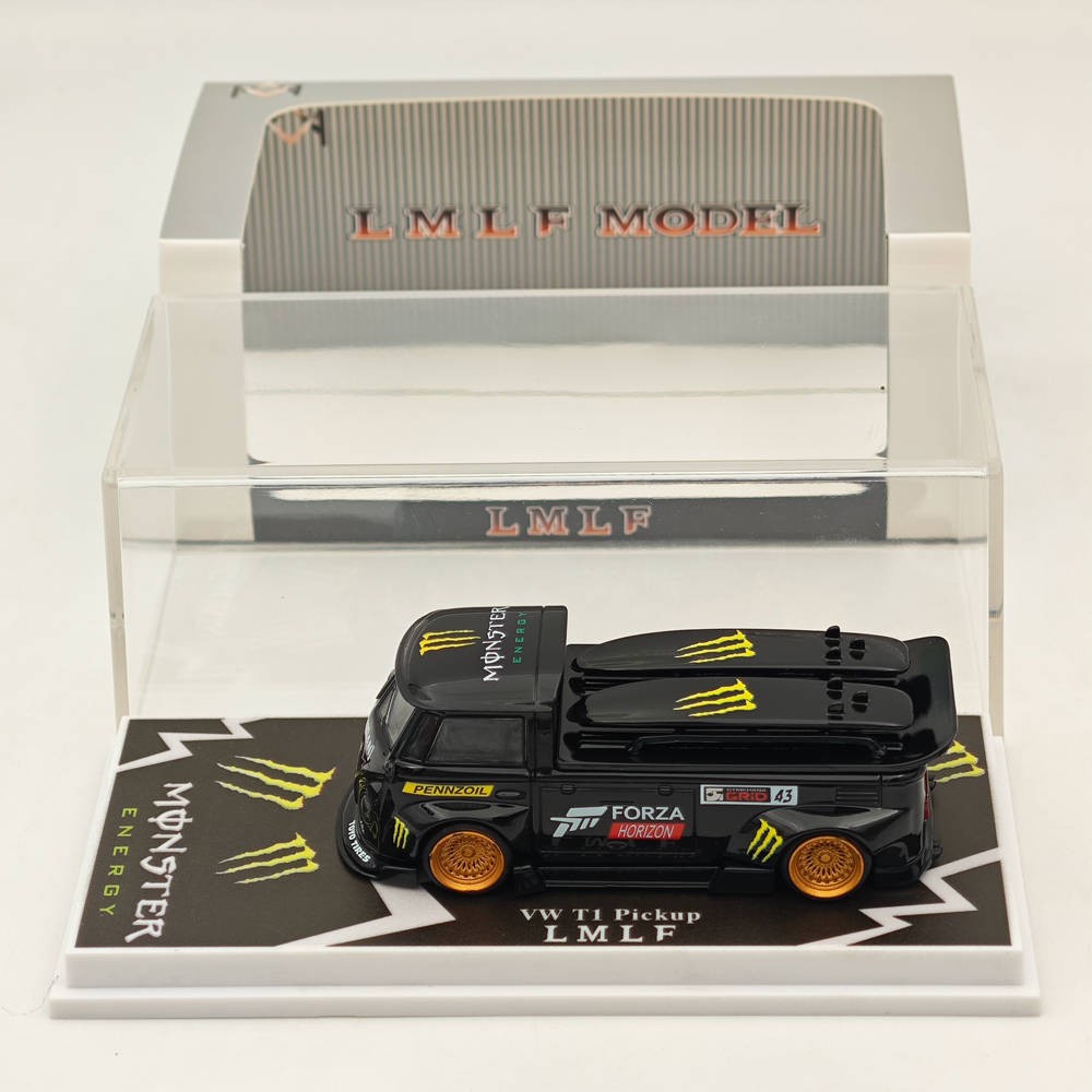LMLF VW T1 Wide Body Pickup Truck Monster Energy 1:64 Diecast Sealed