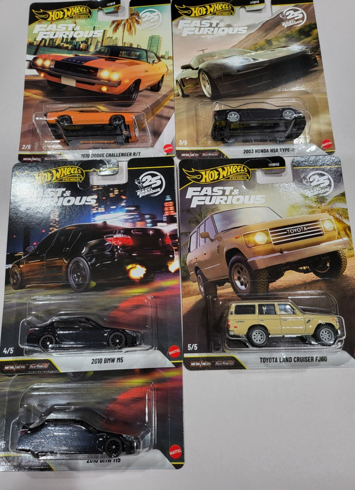 Hot Wheels Premium 25 Years of Fast and Furious 2026 Mix 3 DieCast #2, 3, 4×2, 5