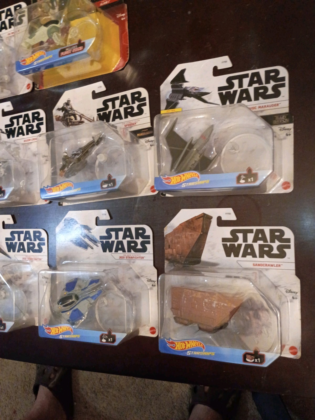 Hot Wheels Star Wars Starships Lot Of 10 Tie Dagger Razorcrest Starfighters