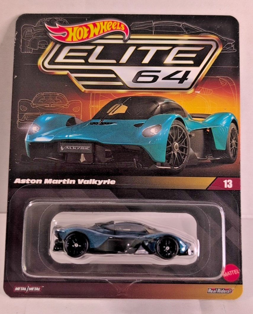 2025 Hot Wheels Elite 64 Aston Martin Valkyrie HWR91 Real Riders #13 Metal NEW!