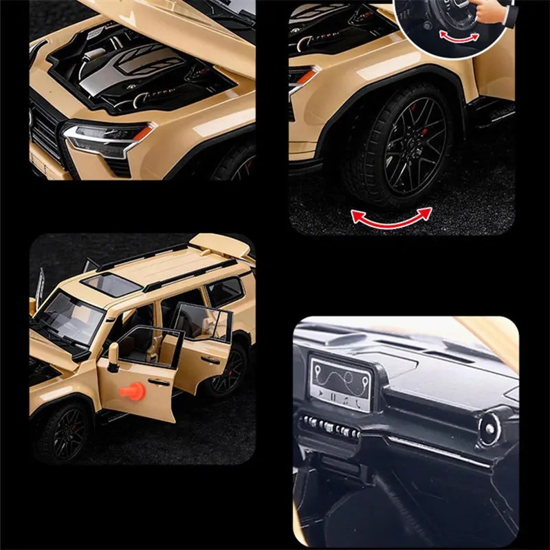 1:24 Lexus GX550 2026 SUV Alloy Luxy Car Model Diecasts Off-road Vehicles Car