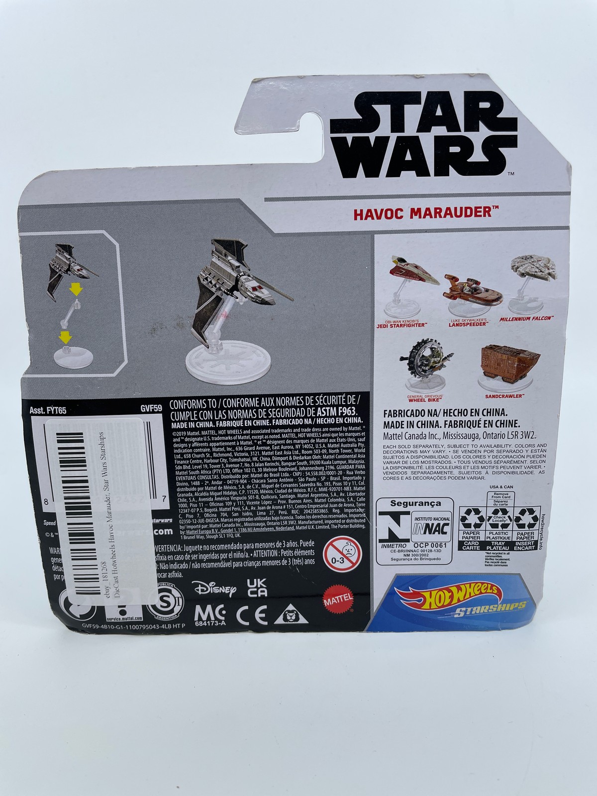DieCast Hotwheels Havoc Marauder, Star Wars Starships