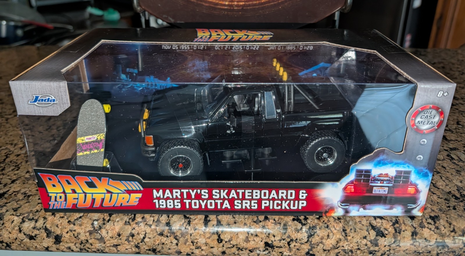 Back to the Future 1985 Toyota SR5 Pickup Truck 1:24 Diecast Black In Hand!!🔥🔥