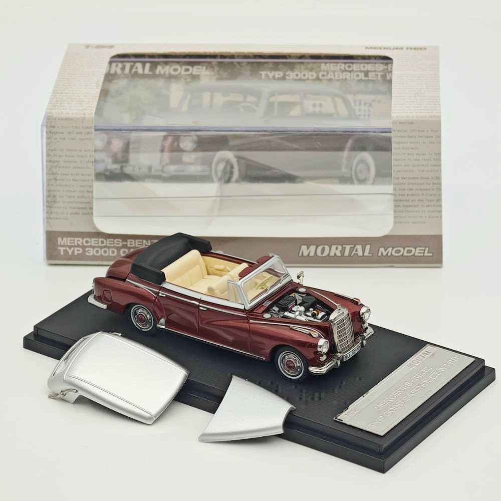 Mortal 1/64 Mercedes Benz 300D Convertible Retro Car Models Collection Diecast