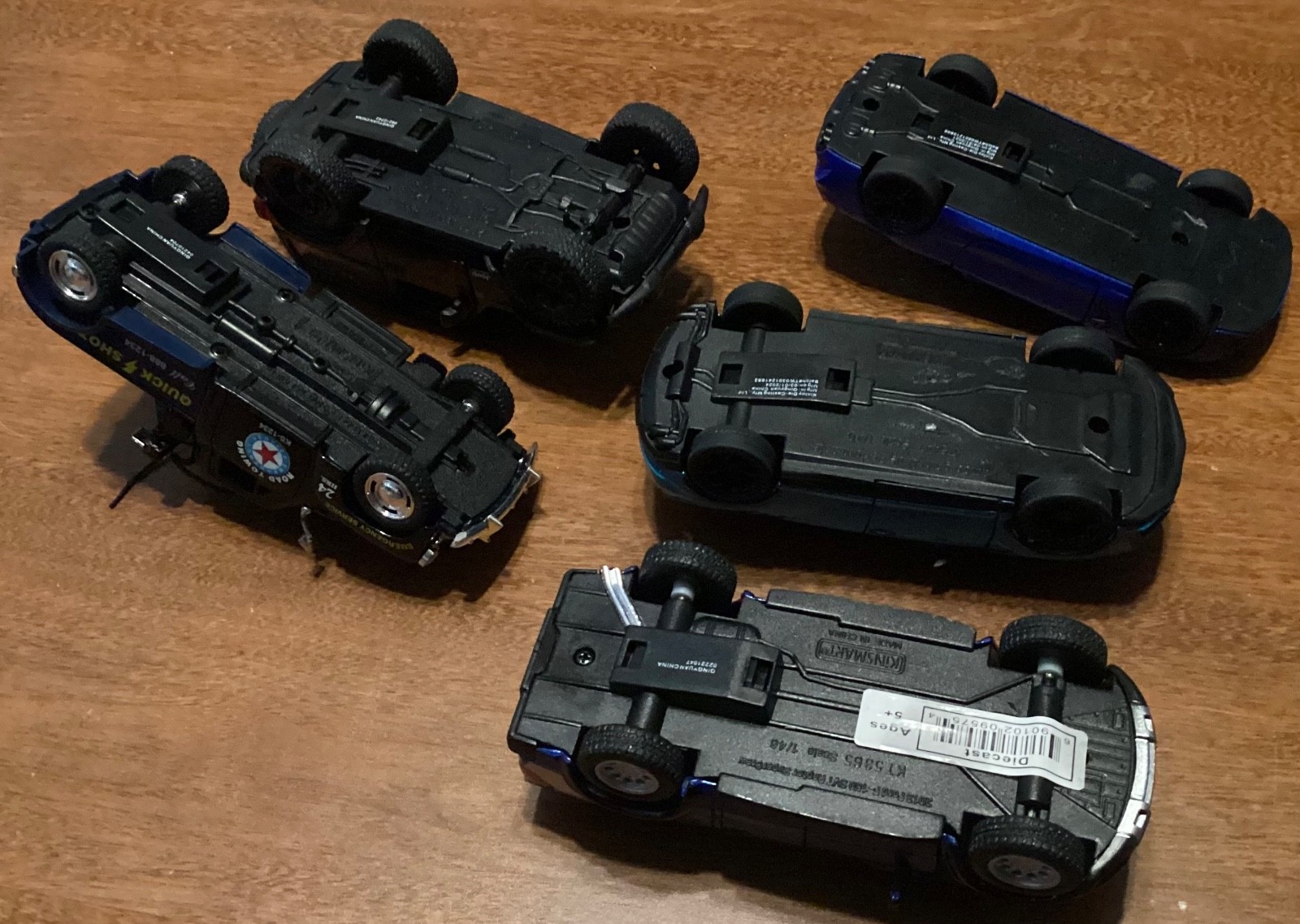 Kinsmart Diecast Lot Of 5 Vehicles Openable Doors, Pull Back Action~ 1:34 – 1/46