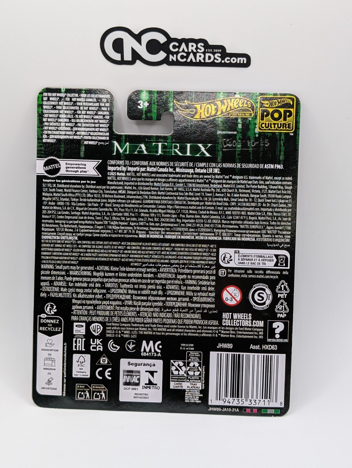 2026 Hot Wheels Premium Pop Culture The Matrix ’64 Lincoln Continental JHW89