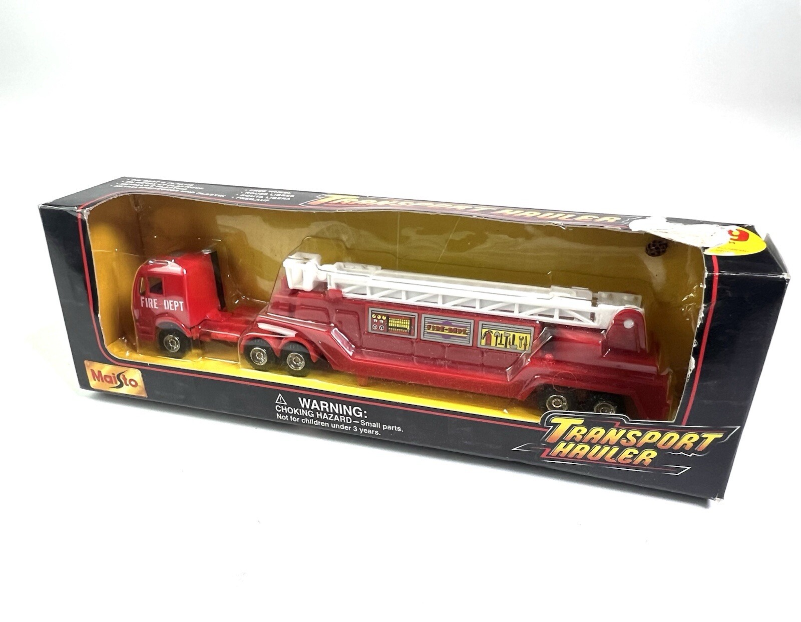 Maisto Highway Hauler Fire Truck 7.5” Long Die Cast Metal And Plastic NEW