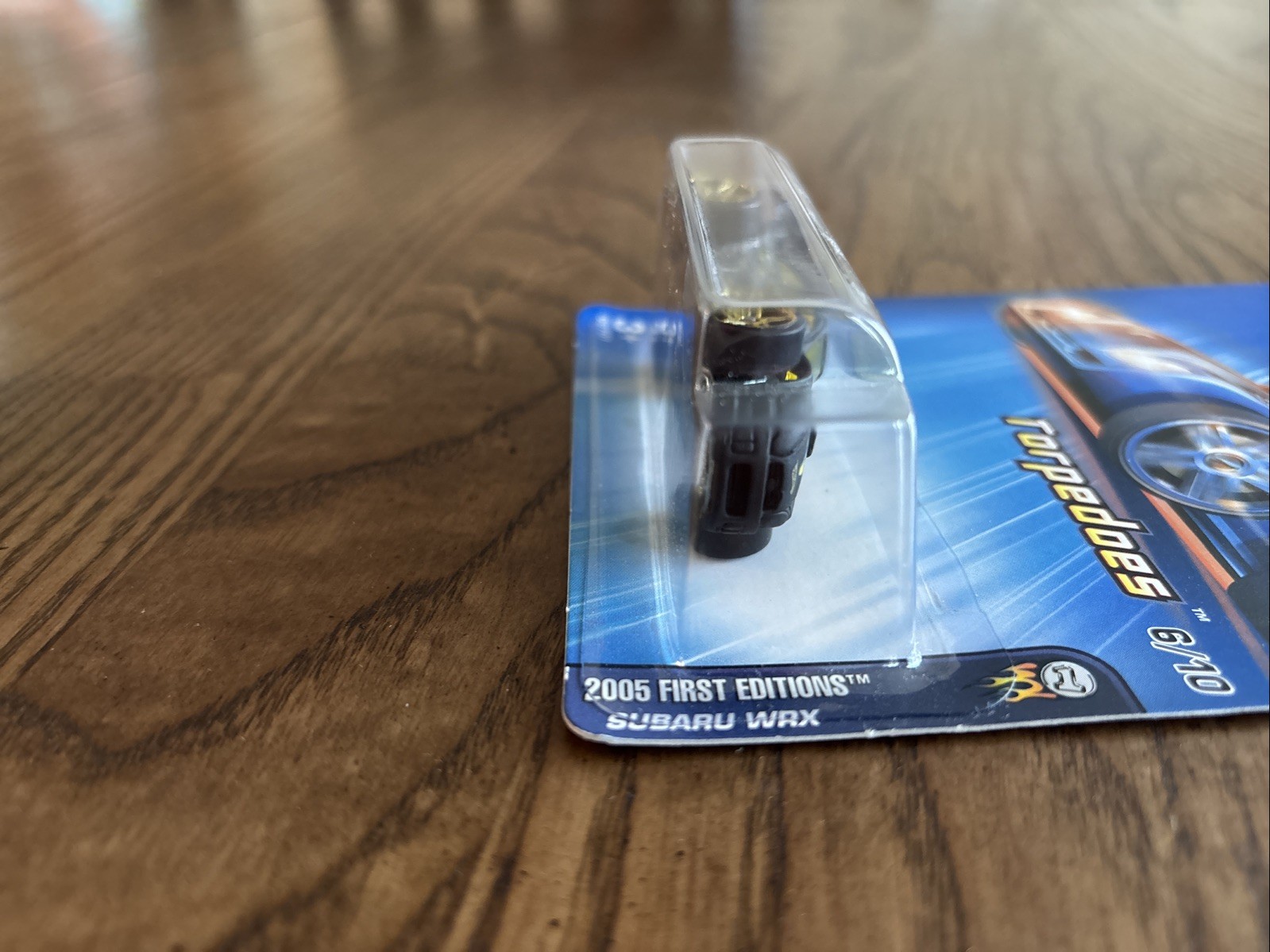 2005 Hot Wheels First Editions Torpedoes 6/10 Subaru WRX Black Body Gold Pr5