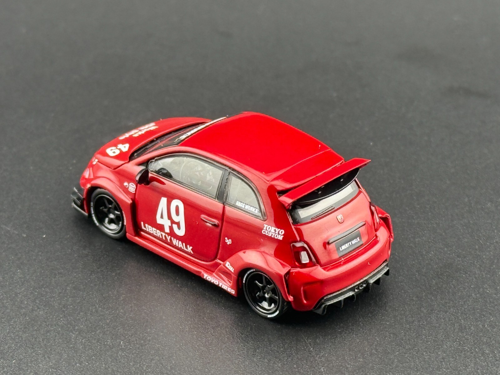 Mini GT LB-WORKS x Abas Works ABARTH 595 Red #963 1/64