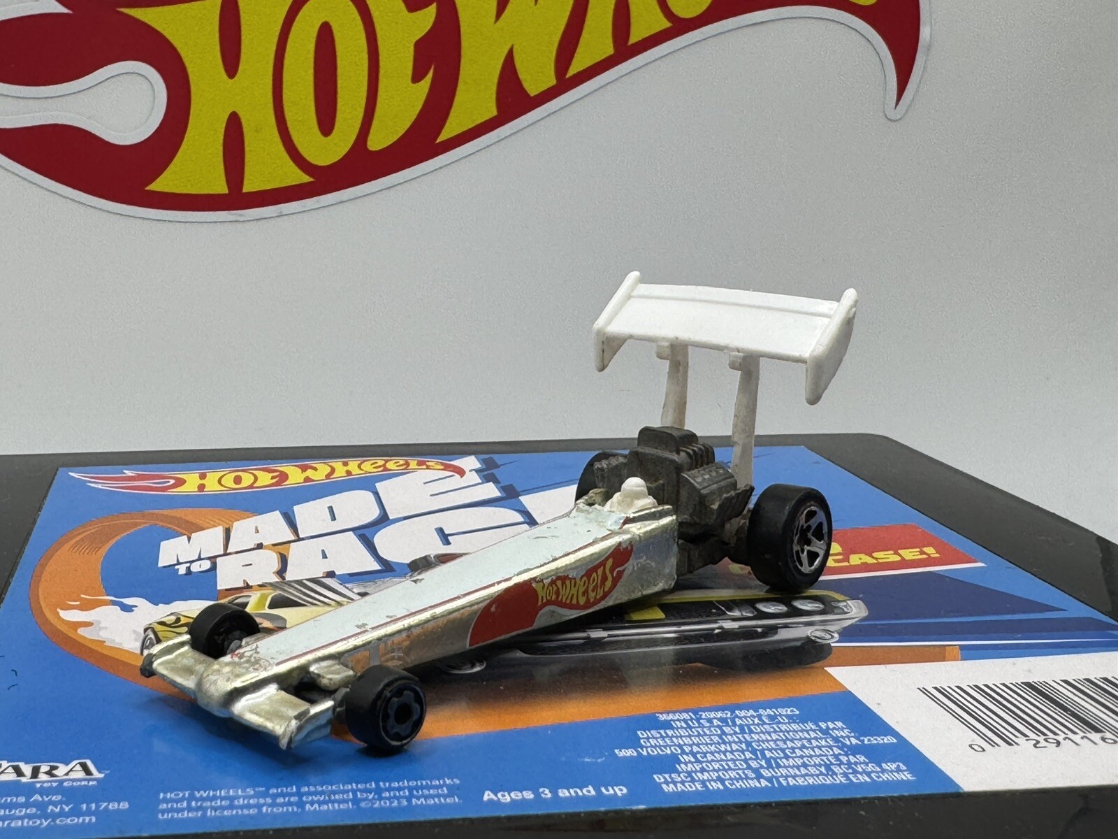 Hot Wheels Top Fuel Dragster Drag Car 1 T/F Chrome Driven To The Max 1/64 Loose
