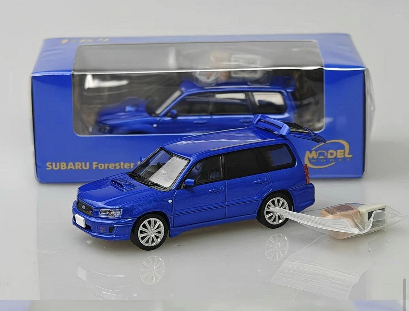 SUBARU FORESTER STI BLUE W/ ACCESSORIES 1/64 DIECAST CAR MODEL BY MODELMODEL MM