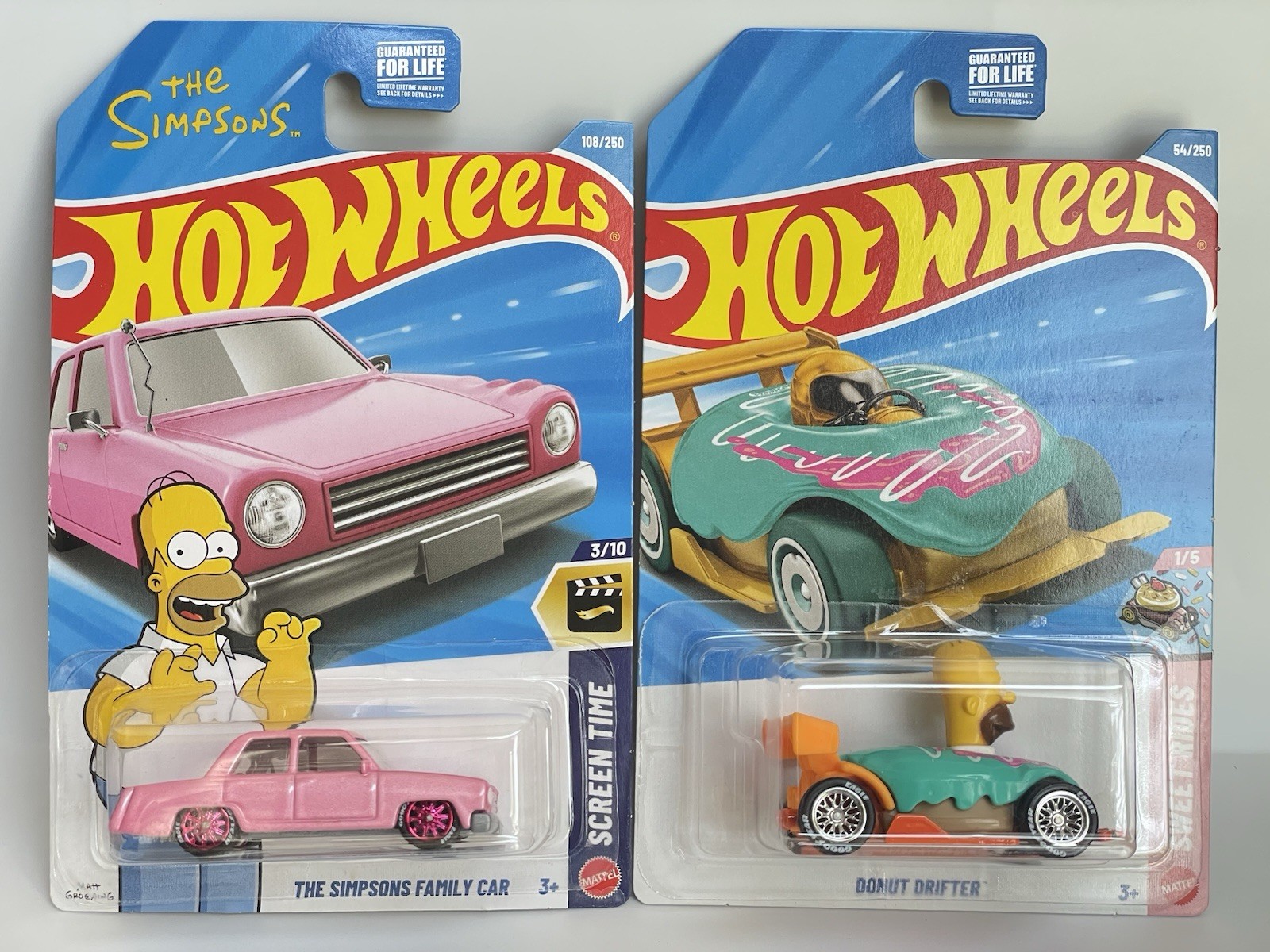 Hot Wheels The Simpsons Family Car + Homer Donut Drifter – CUSTOM WHEEL SWAP