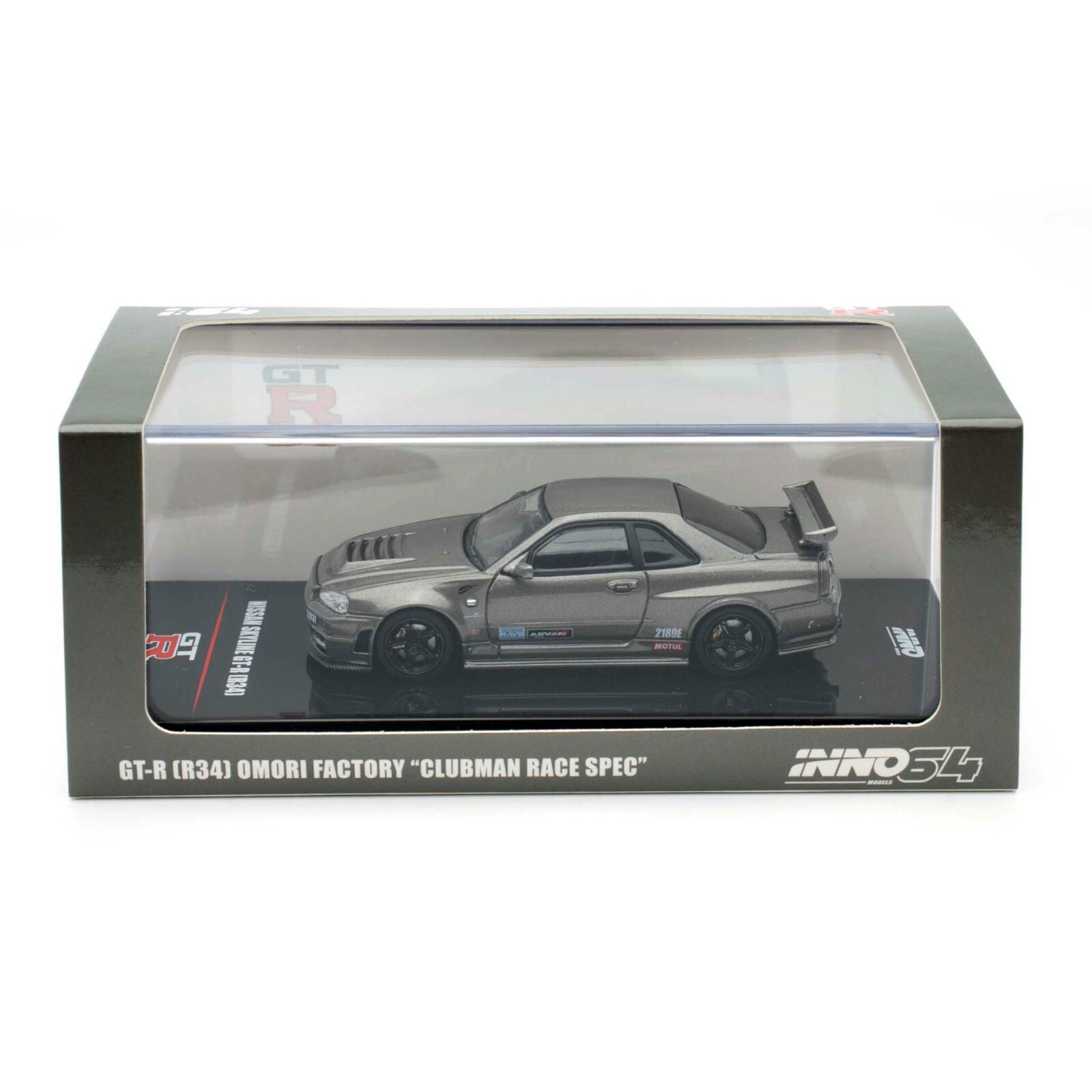 INNO64 NISSAN SKYLINE GT-R R34 OMORI FACTORY CLUBMAN RACE SPEC SEALED