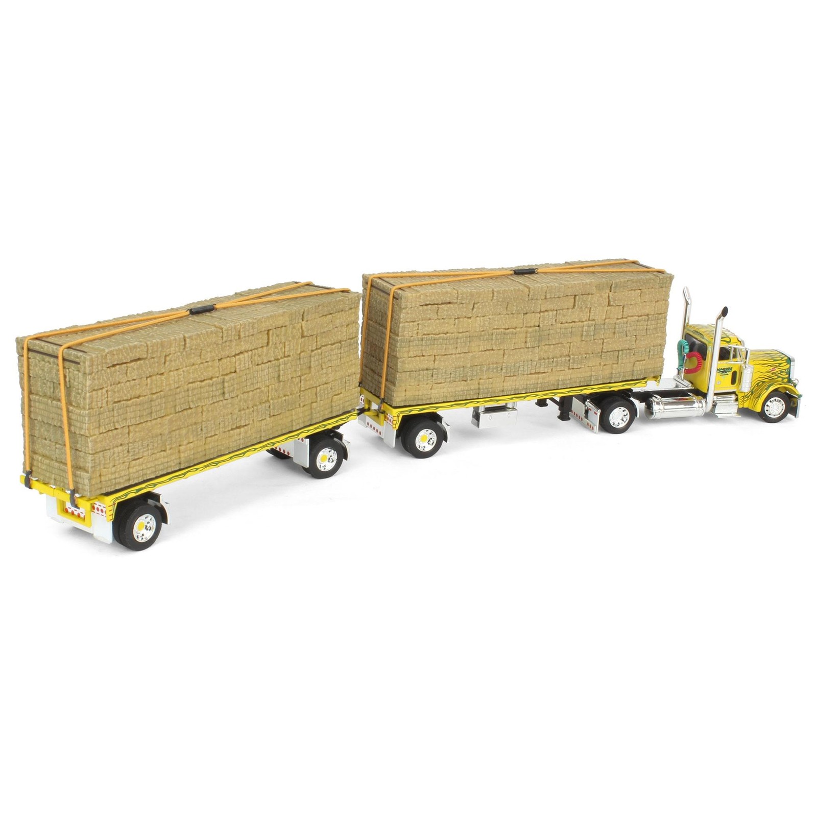 DCP 1/64 Peterbilt 379 & 2 Pup Flatbeds with Loads 2024 NTT’NC Show 69-1815