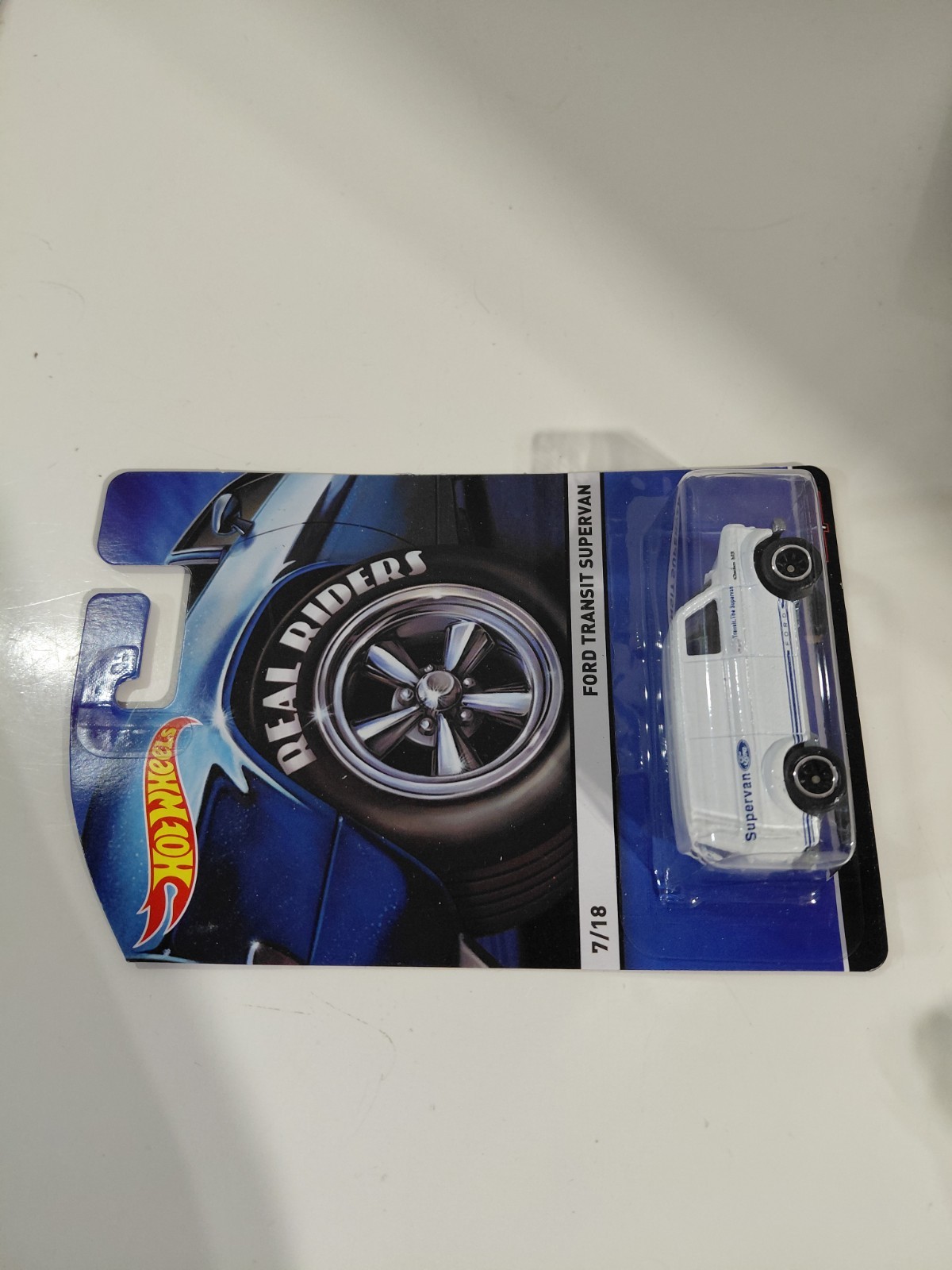 NIP Hot Wheels Real Rider 1:64 Die Cast Ford Transit Supervan Cargo Van