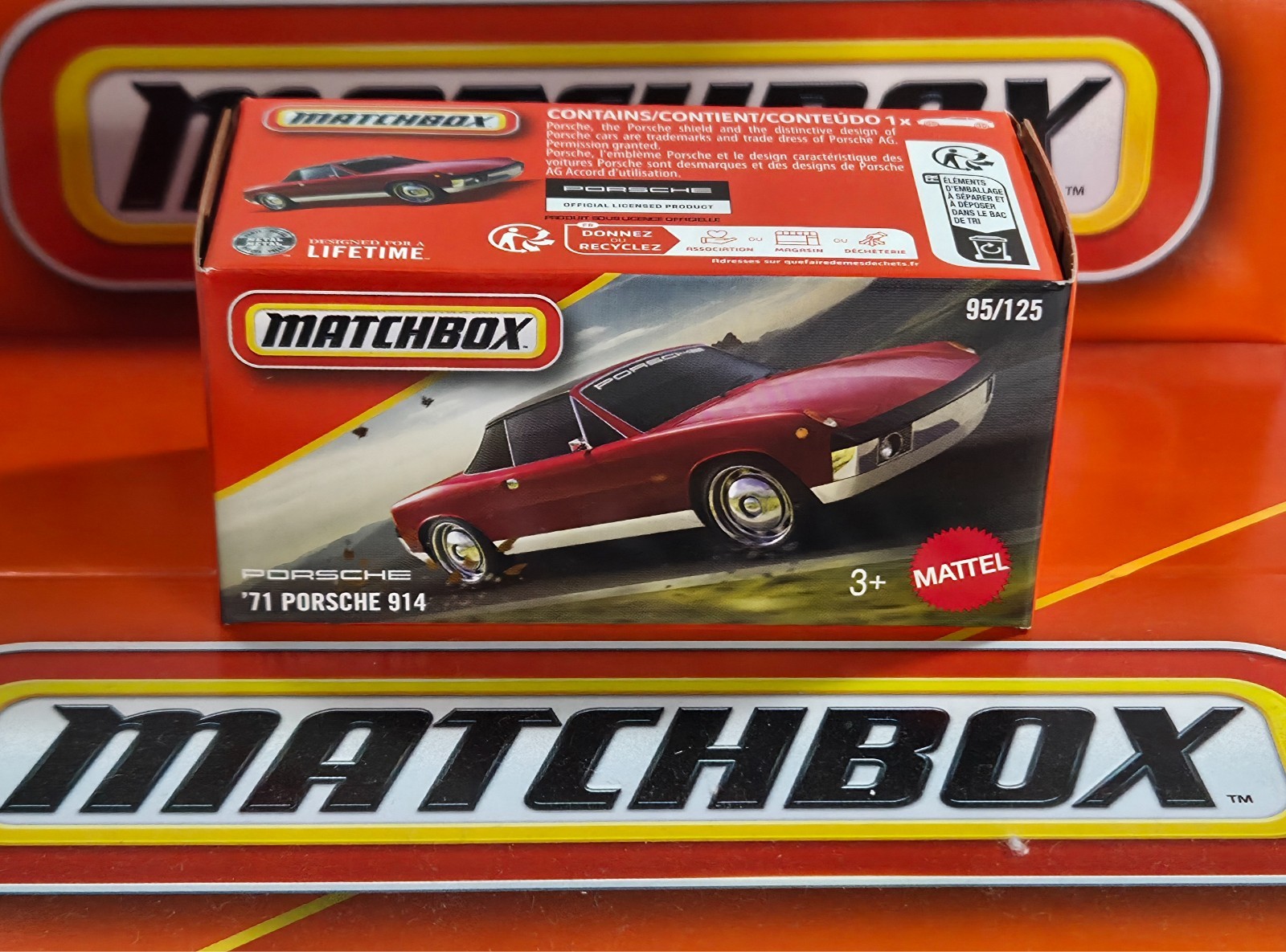 ’71 Porsche 914 95/125 Matchbox 2026 POWER GRABS JHR24 MBX Road Trip red