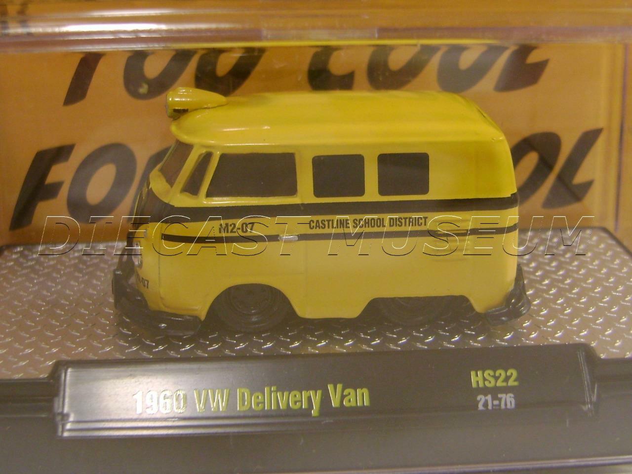 1960 ’60 VW SHORT DELIVERY VAN SCHOOL BUS M2 MACHINES DIECAST 2022