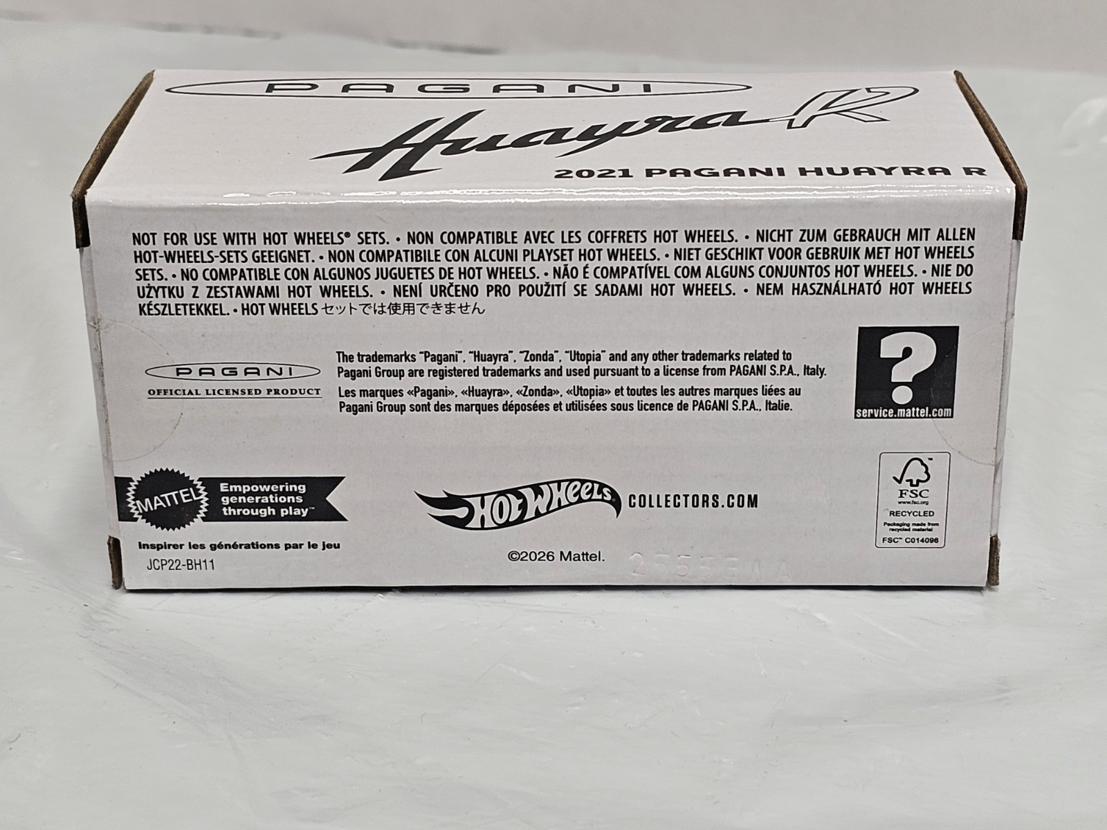 Hot Wheels Red Line Club Pagani Huayra R 1:64 Silver/Black Diecast 2021 w/ Case