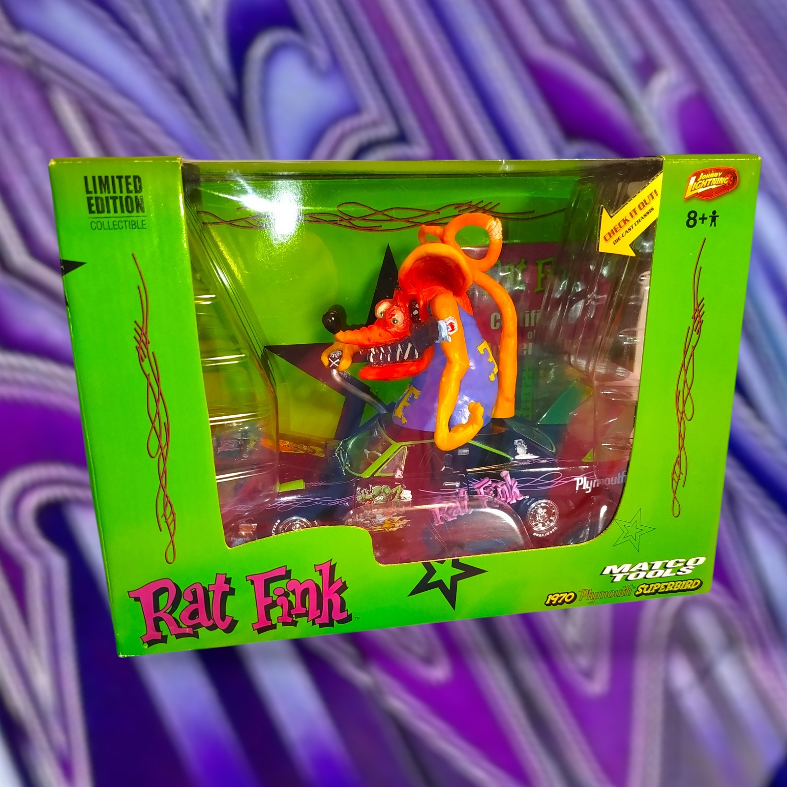 LIMITED EDITION MATCO TOOLS RAT FINK DIE CAST 1970 PLYMOUTH SUPERBIRD 1:24 SCALE