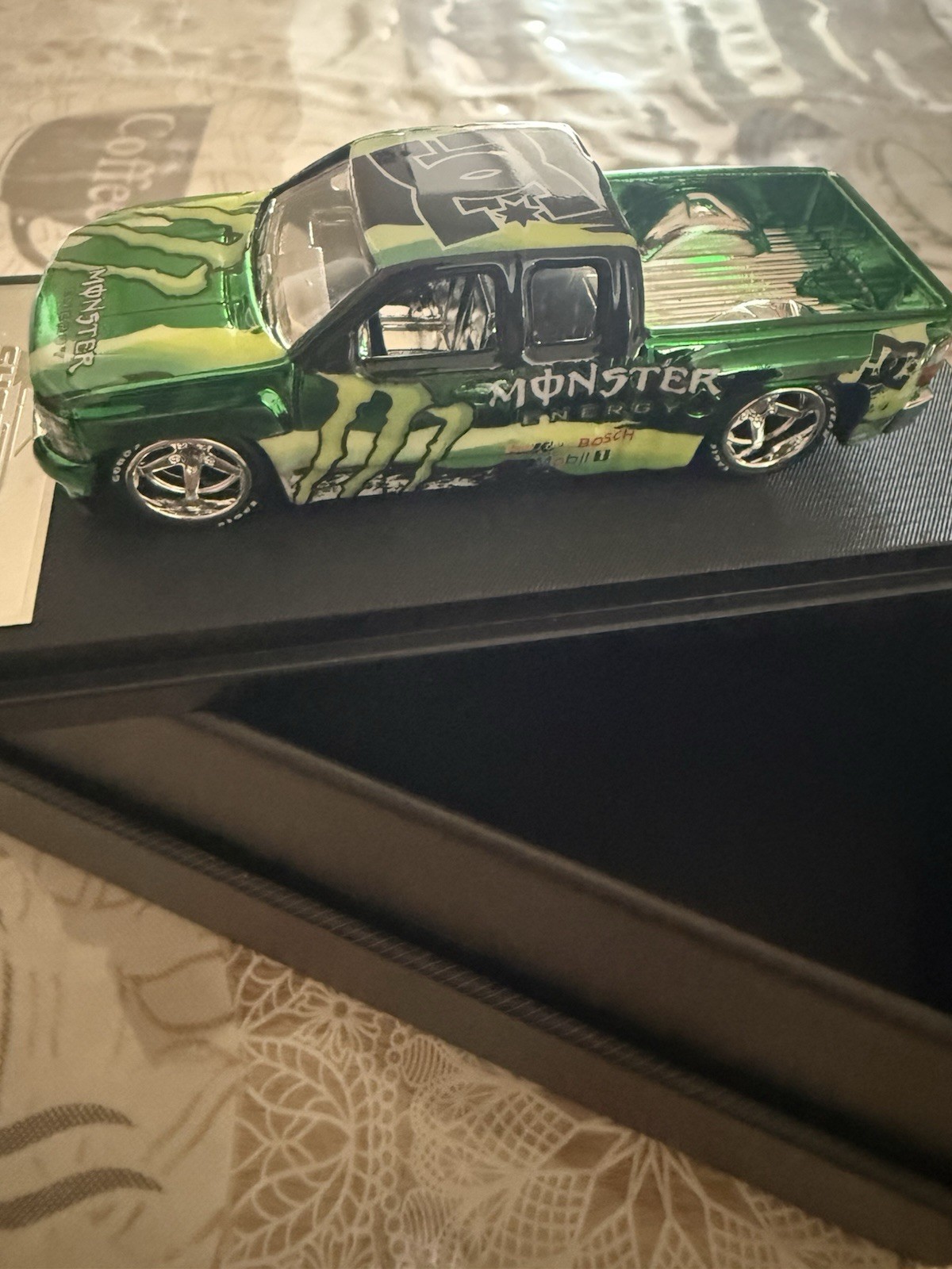 Shop164 1:64 Diecast Pickup Truck Green Black Monster Energy Custom