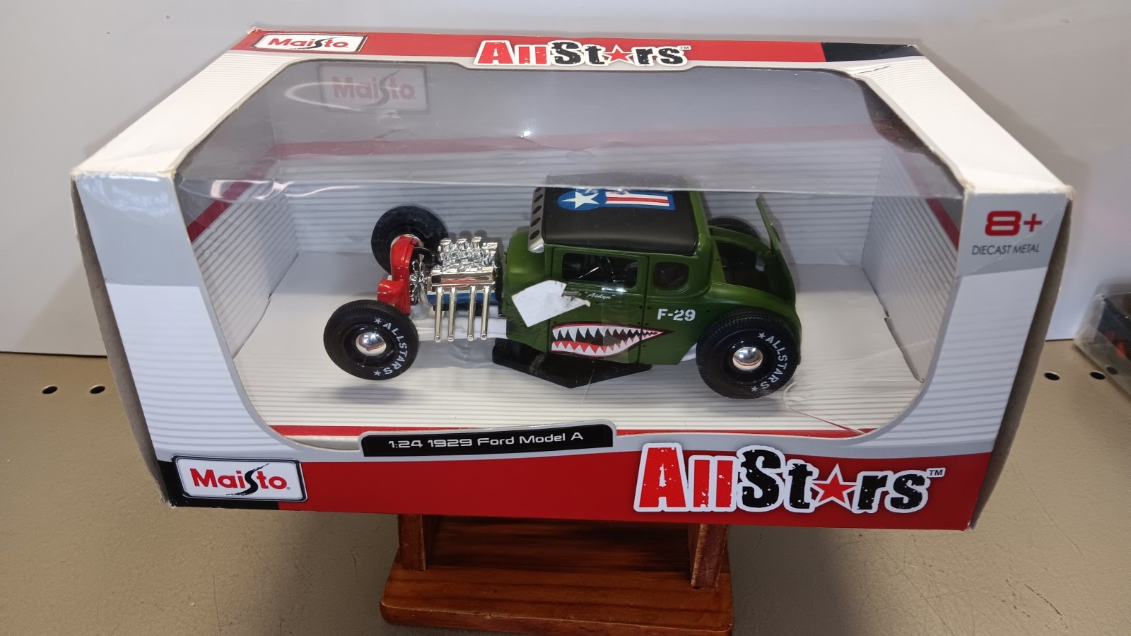 Maisto All Stars 1929 Ford 29 Model A Military F-29 Green Rat Rod Adios 1:24