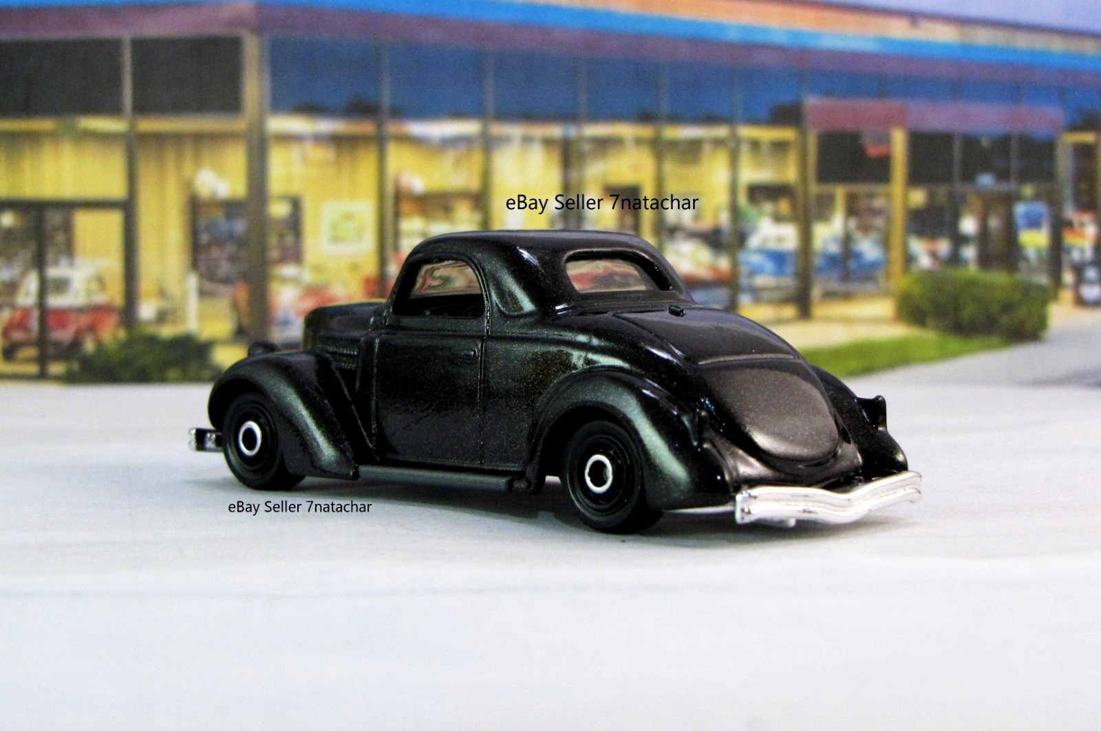1936 Ford Coupe Flathead V8 Stock Black Metal Model 1/64 Scale I