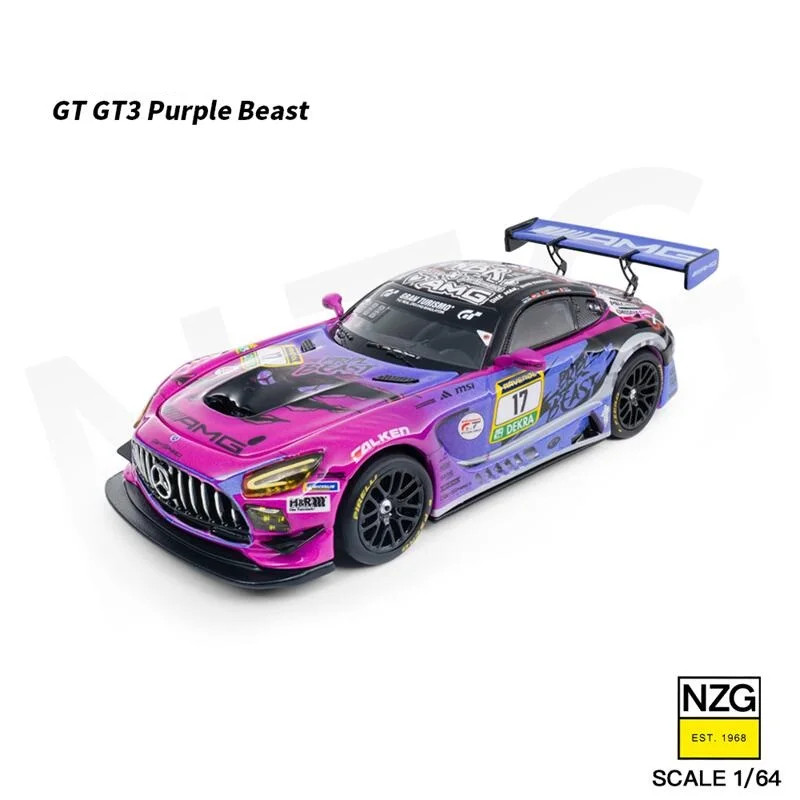 KILO x NZG 1:64 GT GT3 #17 Purple Beast Diecast Model Car