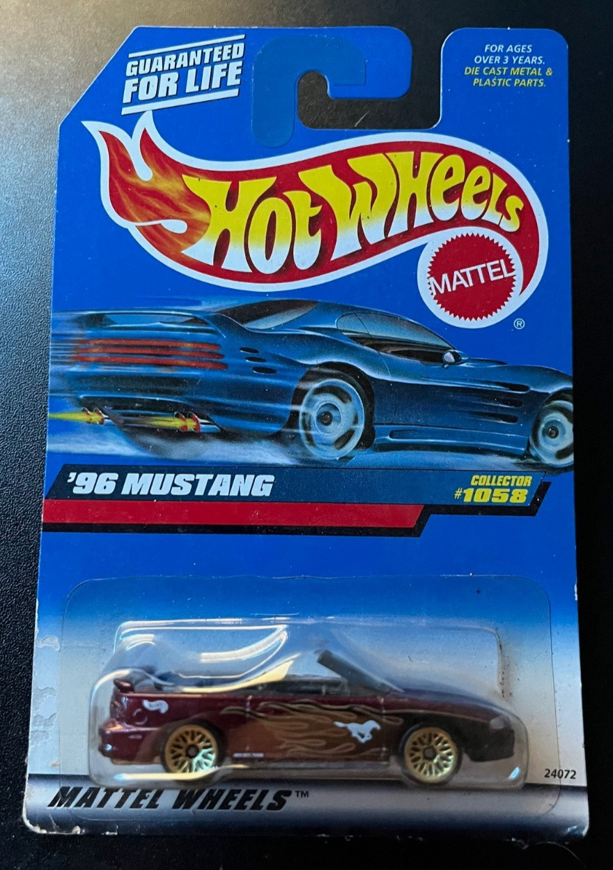 Hot Wheels -1998 , ’96 Mustang Convertible, Metalic Red , #1058