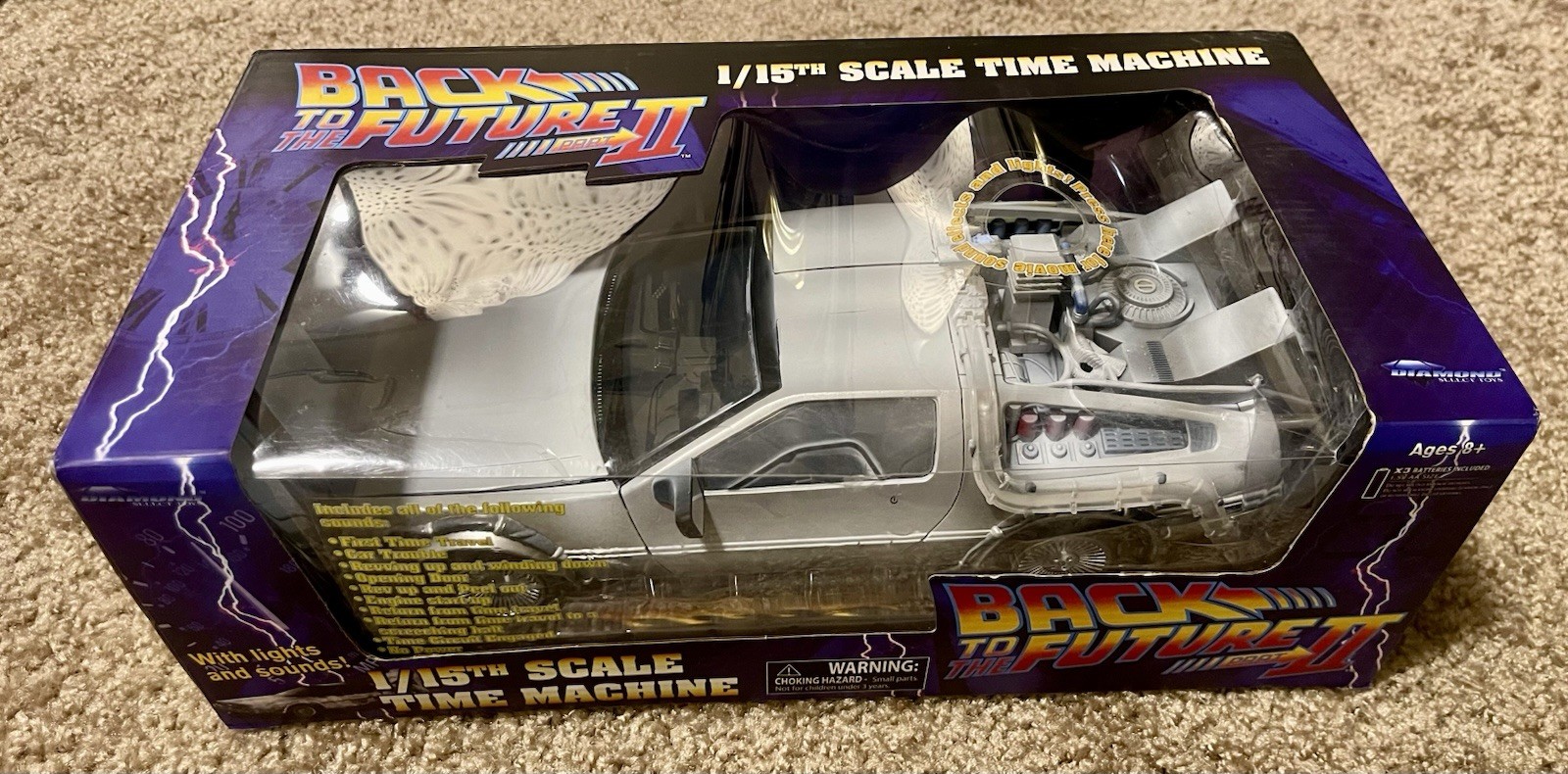 Back to the Future II DeLorean Frosty 1/15 Diamond Select Movie Dialogue Sealed