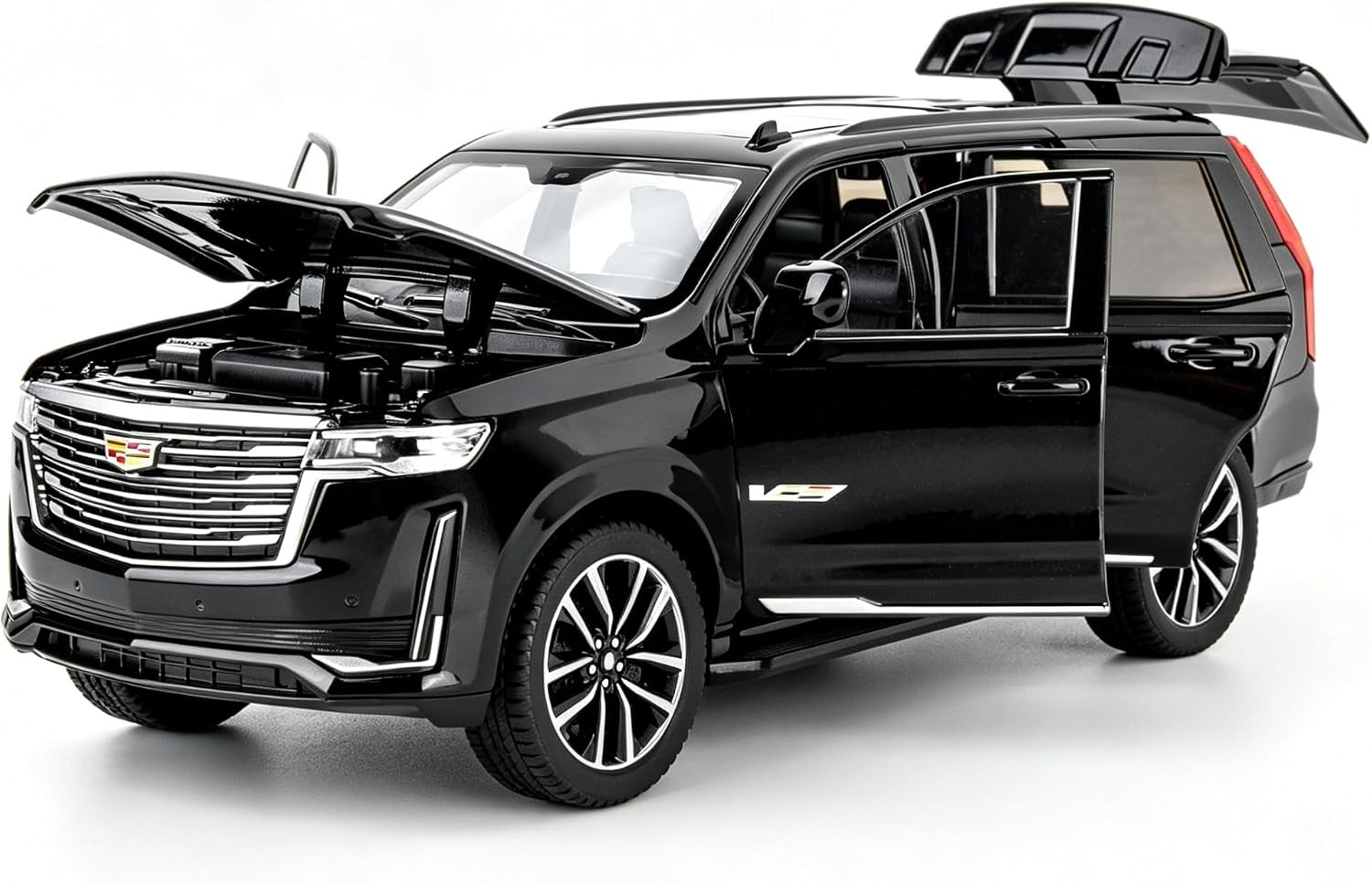 1:24 Escalade SUV Car Model, Alloy Pull Back Toy Car Diecast Toy Vehicle with So