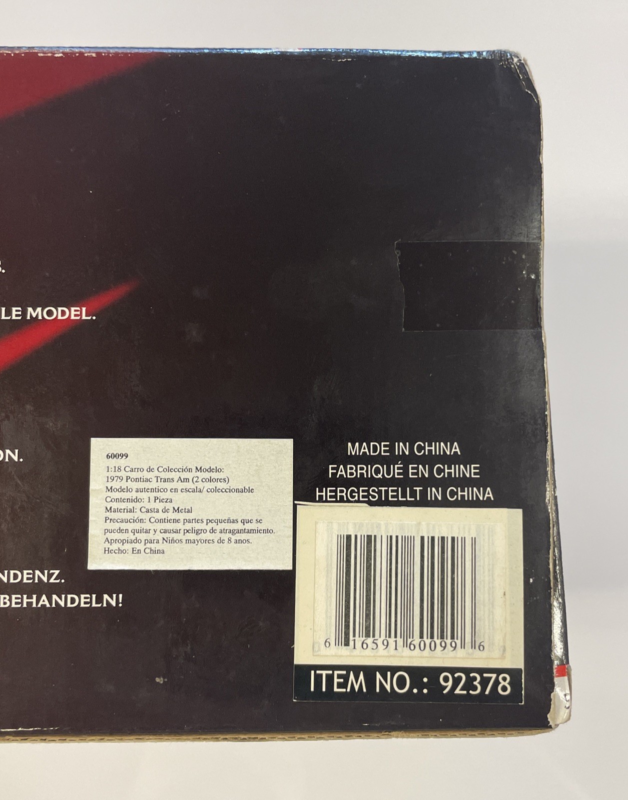 (G526) Road Signature 1:18 1979 Pontiac Firebird Trans Am Black Gold Diecast Car