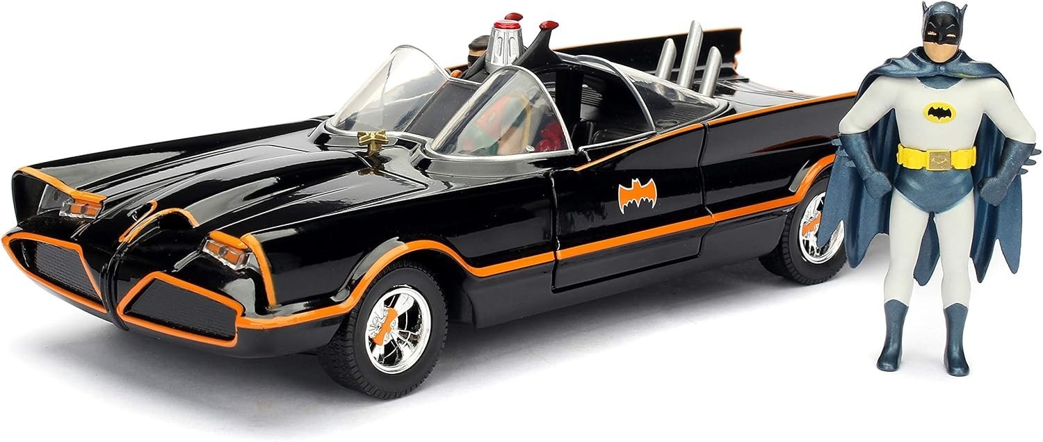 DC Comics 1966 Batmobile 1:24 Scale Die-Cast Car & Figures – Collector’s Edition