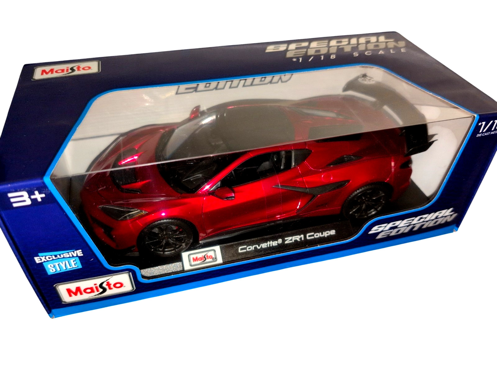 Corvette ZR1 Coupe 1:18 Maisto Special Edition Model Car – Red Metallic – Boxed