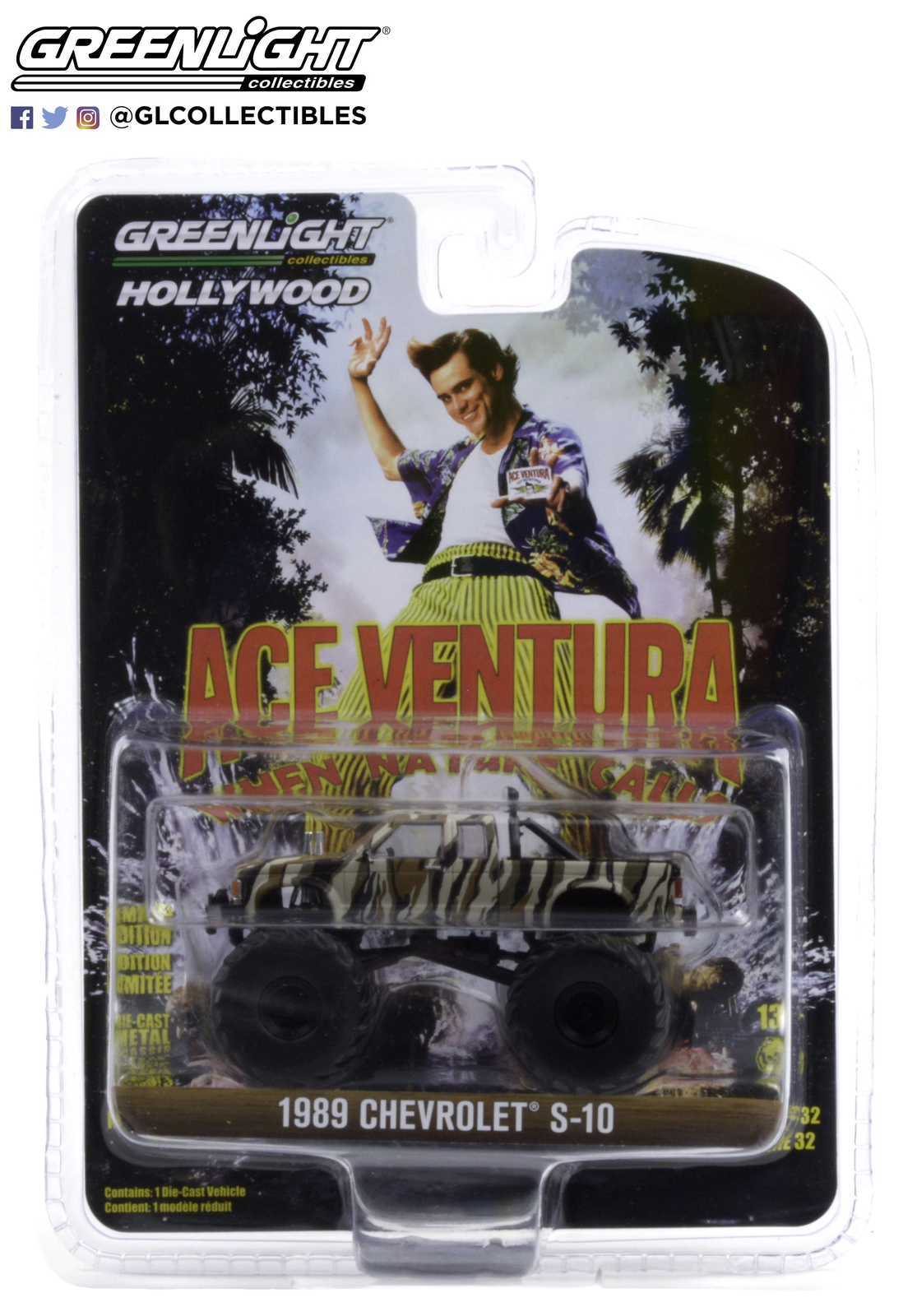 Greenlight Hollywood 32 “Ace Ventura” 1989 Chevrolet S-10 Monster Truck 44920-E