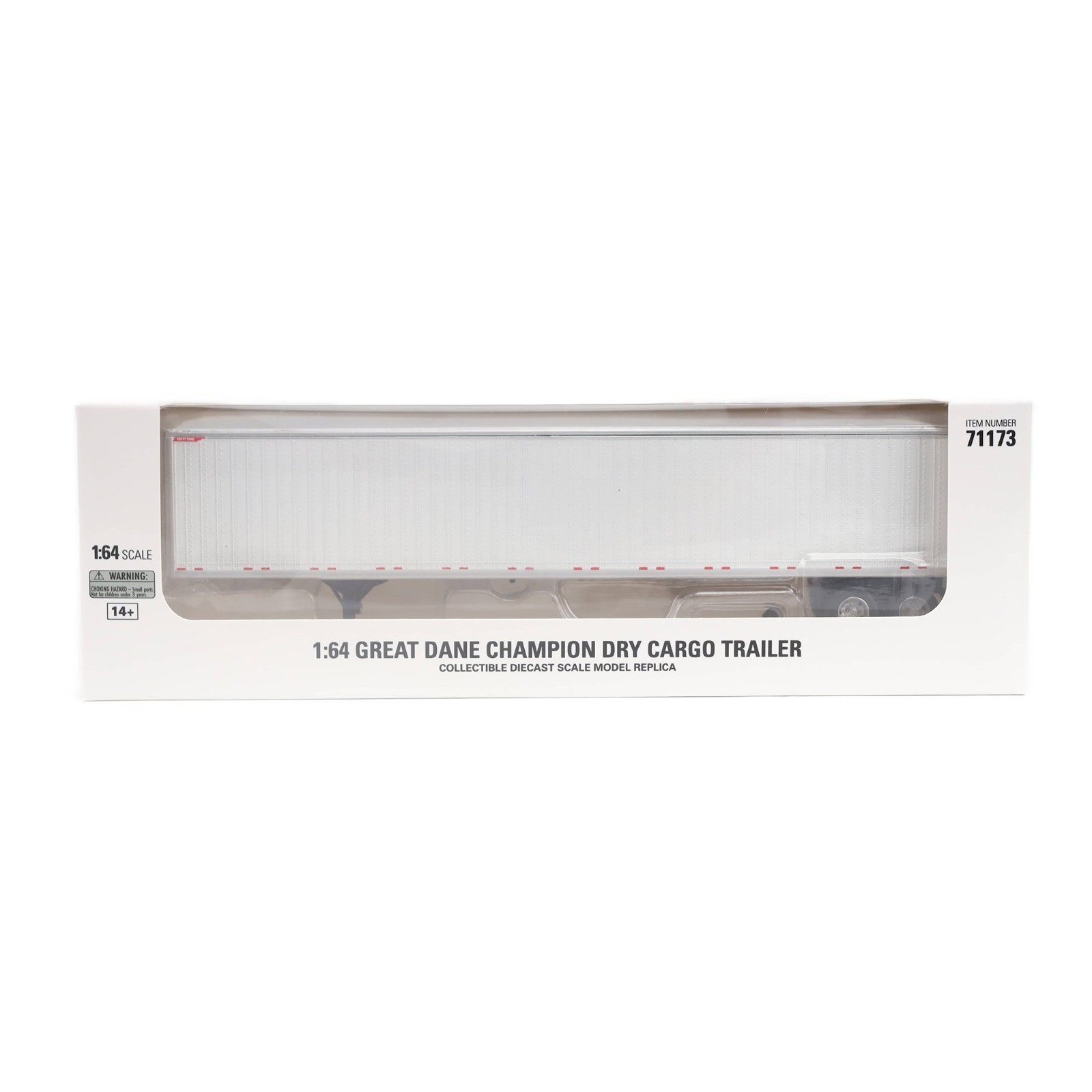 GREAT DANE CHAMPION 53′ DRY CARGO TRAILER WHITE 1/64 BY DIECAST MASTERS 71173