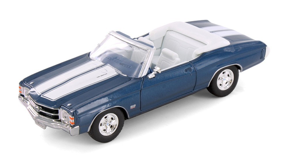1971 Chevrolet Chevelle SS 454 1/24 Scale Diecast Model by Welly – BLUE