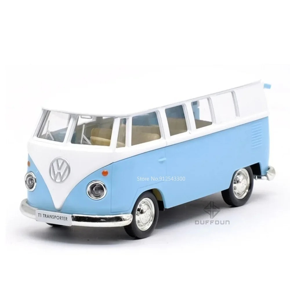 1:36 Retro Bus T1 Transport Kombi Cars Diecast Metal Vehicle Model